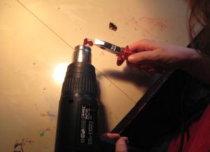 Das Acryl wird erwärmt